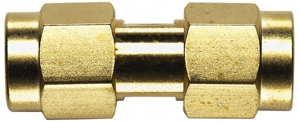 Coaxial Connectors; Connector Type: Jack x Plug Coupler ; Impedance (Ohms): 50 ; Body Orientation: Straight ; Finish: Gold ; Contact Material: Beryllium Copper; Brass ; Contact Plating: Gold