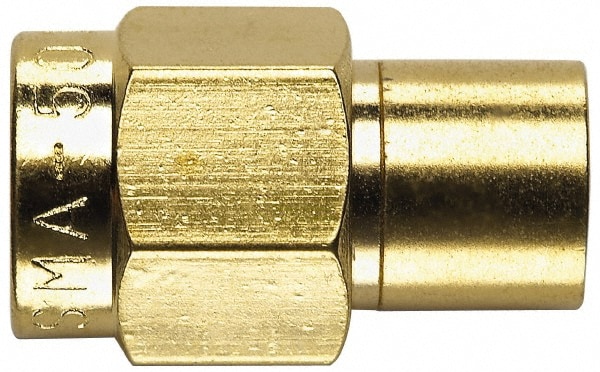 Coaxial Connectors; Connector Type: Plug ; Impedance (Ohms): 50 ; Body Orientation: Straight ; Finish: Gold ; Contact Material: Brass ; Contact Plating: Gold