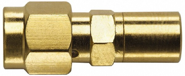 Coaxial Connectors; Connector Type: Plug x Jack Coupler ; Impedance (Ohms): 50 ; Body Orientation: Straight ; Finish: Gold ; Contact Material: Beryllium Copper; Brass ; Contact Plating: Gold