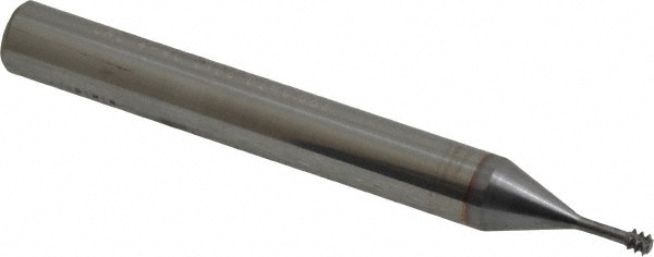 Straight Flute Thread Mill: Internal, 3 Flutes, 1/4" Shank Dia, Solid Carbide