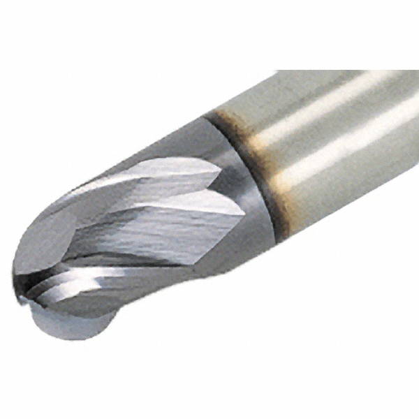 Iscar 6mm Diam, 8mm LOC, 3 Flute Solid Carbide Ball End Mill