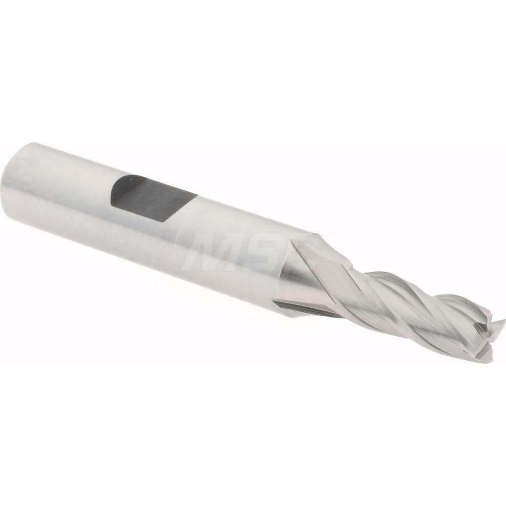 Hertel E2039016 Square End Mill: 1/4 Dia, 5/8 LOC, 3/8 Shank Dia, 2-7/16 OAL, 4 Flutes, Cobalt Image