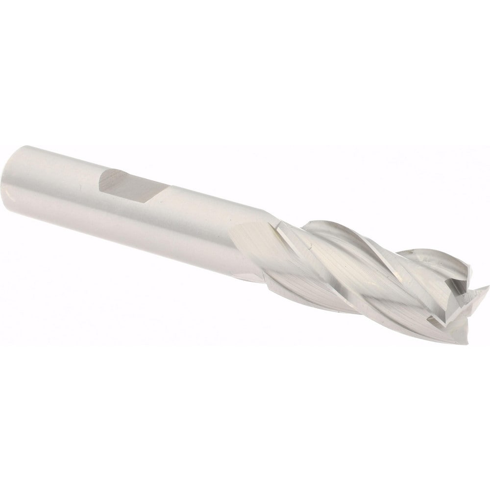 Hertel E2039903 Square End Mill: 7/16 Dia, 1 LOC, 3/8 Shank Dia, 2-11/16 OAL, 4 Flutes, Cobalt Image