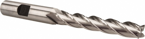 Hertel E2041020 Square End Mill: 5/16 Dia, 2 LOC, 3/8 Shank Dia, 3-3/4 OAL, 4 Flutes, Cobalt Image