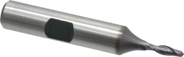 Ball End Mill: 0.125" Dia, 0.375" LOC, 2 Flute, Cobalt