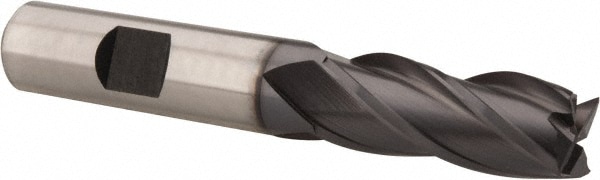 Hertel E7039032 Square End Mill: 1/2 Dia, 1-1/4 LOC, 1/2 Shank Dia, 3-1/4 OAL, 4 Flutes, Cobalt Image