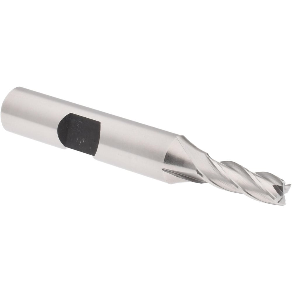 Hertel E103901402 Square End Mill: 7/32 Dia, 5/8 LOC, 3/8 Shank Dia, 2-7/16 OAL, 4 Flutes, High Speed Steel Image