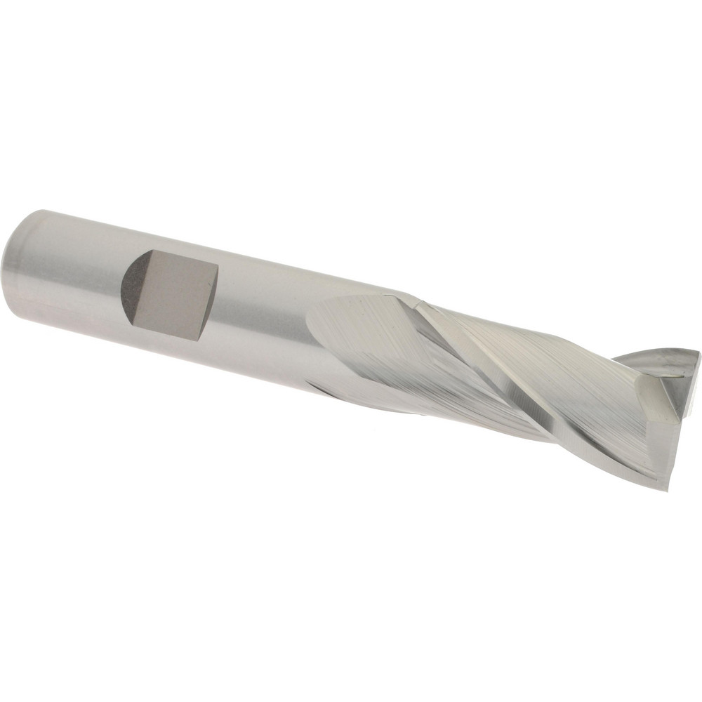 Hertel E1030036 Square End Mill: 9/16 Dia, 1-1/8 LOC, 1/2 Shank Dia, 3-1/8 OAL, 2 Flutes, High Speed Steel Image
