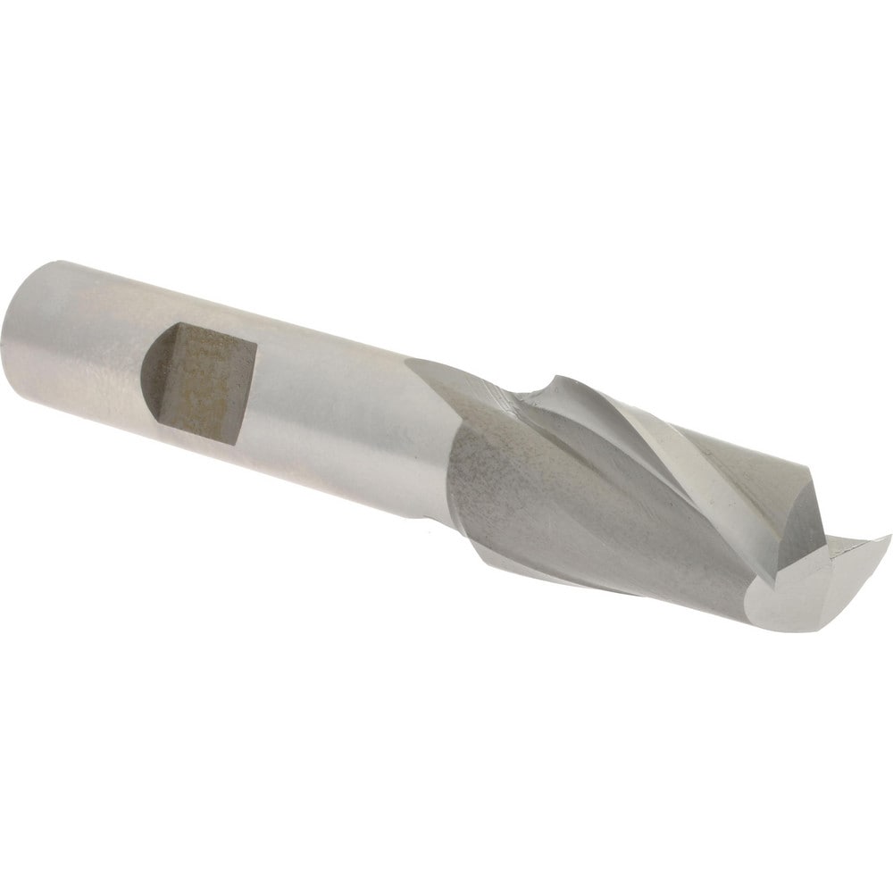 Hertel E1030902 Square End Mill: 5/8 Dia, 1-1/8 LOC, 1/2 Shank Dia, 3-1/8 OAL, 2 Flutes, High Speed Steel Image