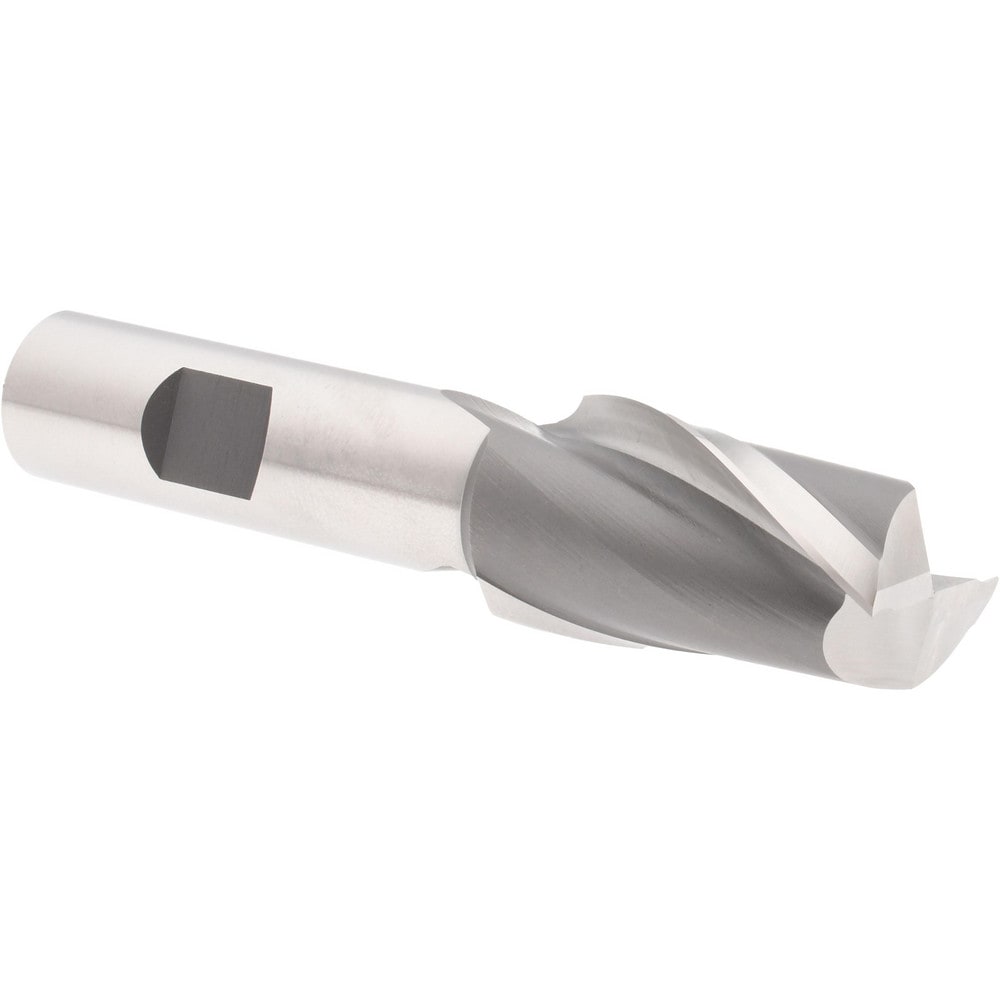 Hertel E1030052 Square End Mill: 13/16 Dia, 1-1/2 LOC, 5/8 Shank Dia, 3-5/8 OAL, 2 Flutes, High Speed Steel Image