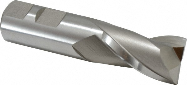 Hertel E1030960 Square End Mill: 15/16 Dia, 1-1/2 LOC, 7/8 Shank Dia, 3-3/4 OAL, 2 Flutes, High Speed Steel Image