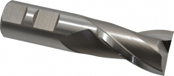 Hertel E1030910 Square End Mill: 1 Dia, 1-1/2 LOC, 7/8 Shank Dia, 3-3/4 OAL, 2 Flutes, High Speed Steel Image