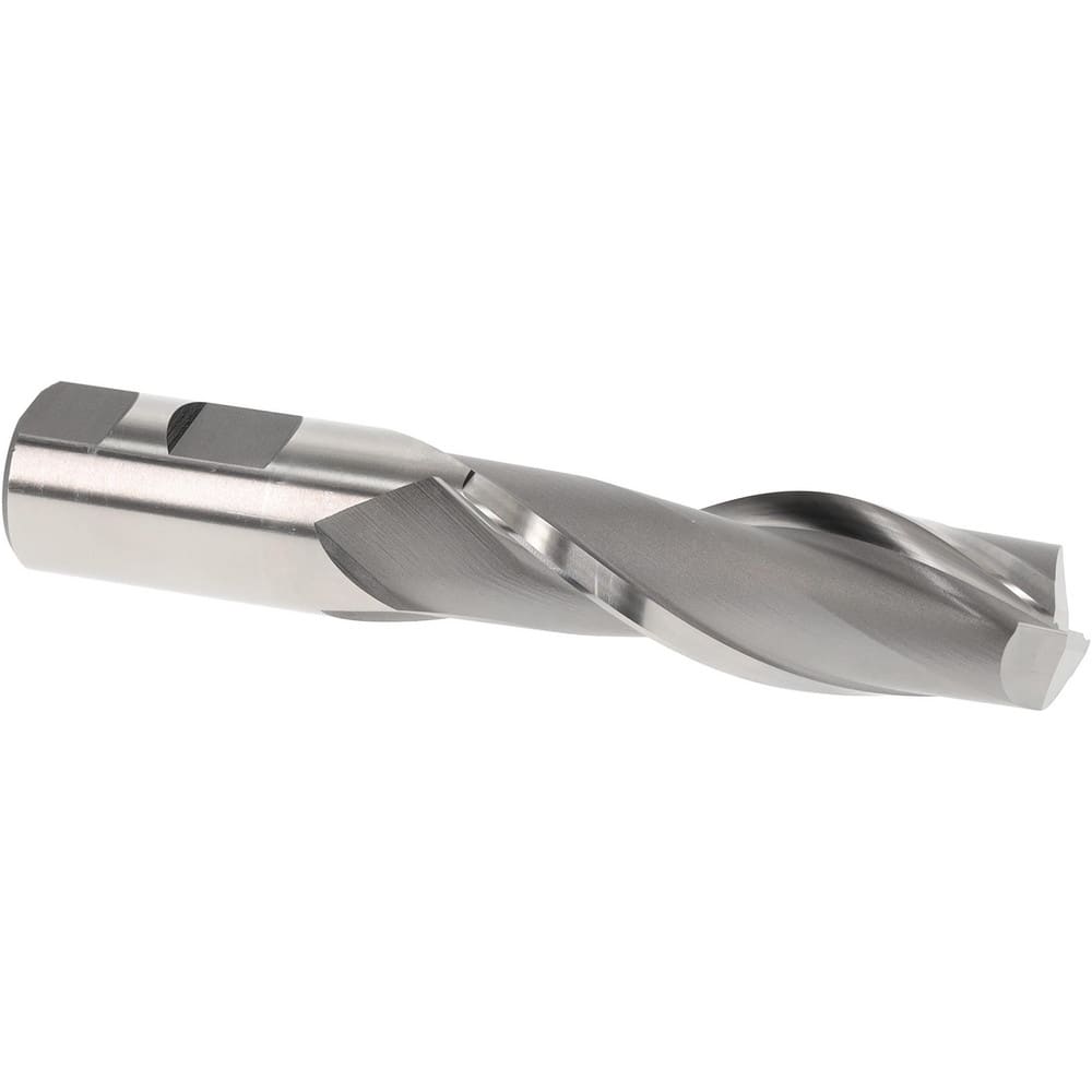 Hertel E1080064 Square End Mill: 1" Dia, 2 Flutes, 3" LOC, High Speed Steel, 30 ° Helix 