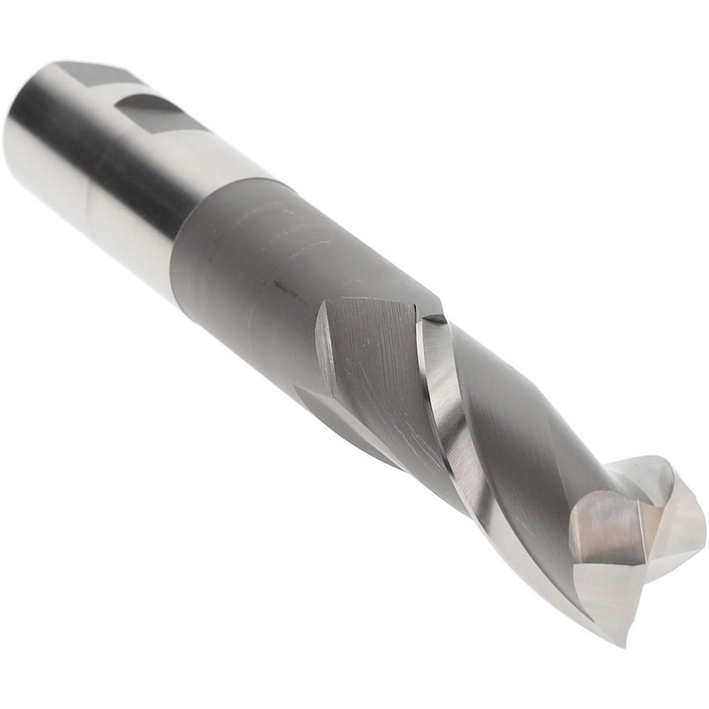 Hertel E1033056 Square End Mill: 7/8" Dia, 2 Flutes, 2" LOC, High Speed Steel, 30 ° Helix Image