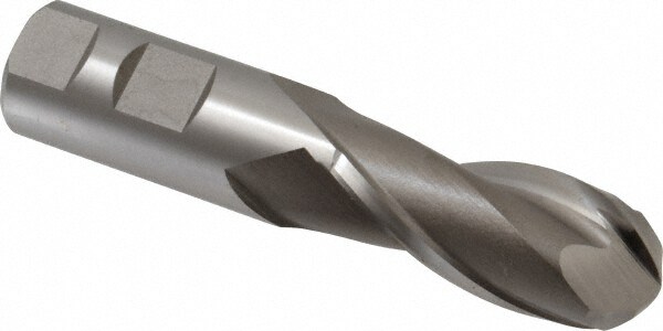 Hertel E2110064 Ball End Mill: 1" Dia, 2.25" LOC, 2 Flute, Cobalt Image