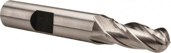 Ball End Mill: 0.3125" Dia, 0.75" LOC, 4 Flute, Cobalt