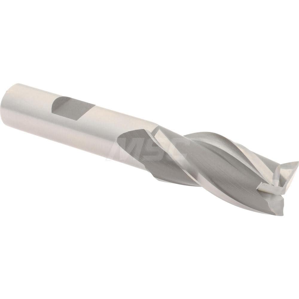 Hertel E1043940 Square End Mill: 5/8 Dia, 1-3/8 LOC, 1/2 Shank Dia, 3-3/8 OAL, 3 Flutes, High Speed Steel Image