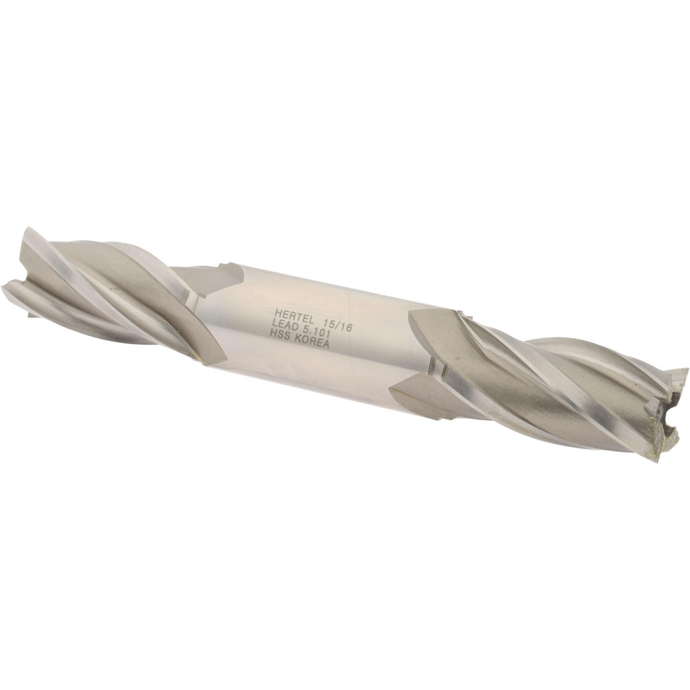 Hertel E1051060 Square End Mill: 15/16 Dia, 1-7/8 LOC, 1 Shank Dia, 6-3/8 OAL, 4 Flutes, High Speed Steel Image