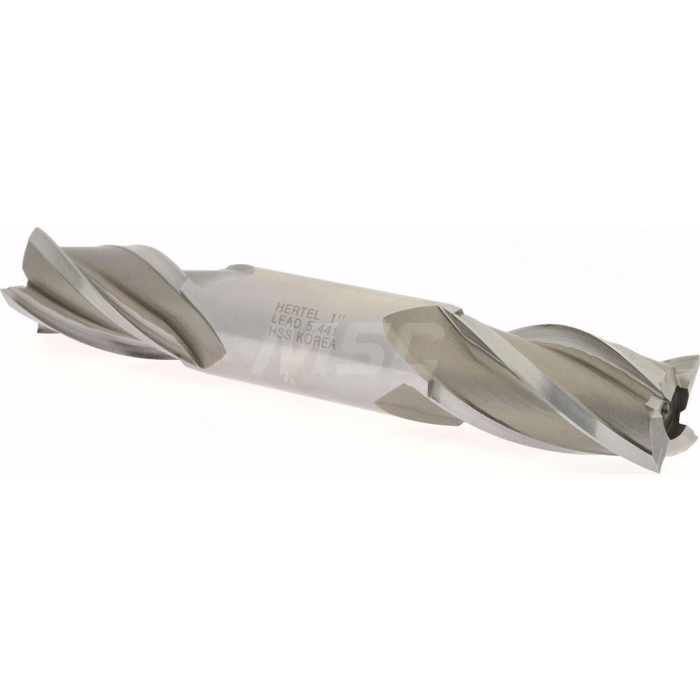 Hertel E1051064 Square End Mill: 1 Dia, 1-7/8 LOC, 1 Shank Dia, 6-3/8 OAL, 4 Flutes, High Speed Steel Image