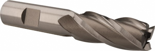 Hertel E1031044 Square End Mill: 11/16 Dia, 1-5/8 LOC, 5/8 Shank Dia, 3-3/4 OAL, 4 Flutes, High Speed Steel Image