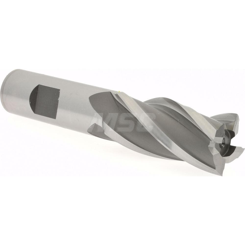 Hertel E1031911 Square End Mill: 7/8 Dia, 1-7/8 LOC, 3/4 Shank Dia, 4-1/8 OAL, 4 Flutes, High Speed Steel Image