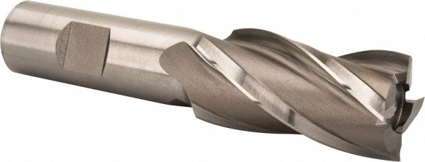Hertel E1031920 Square End Mill: 15/16 Dia, 1-7/8 LOC, 3/4 Shank Dia, 4-1/8 OAL, 4 Flutes, High Speed Steel Image