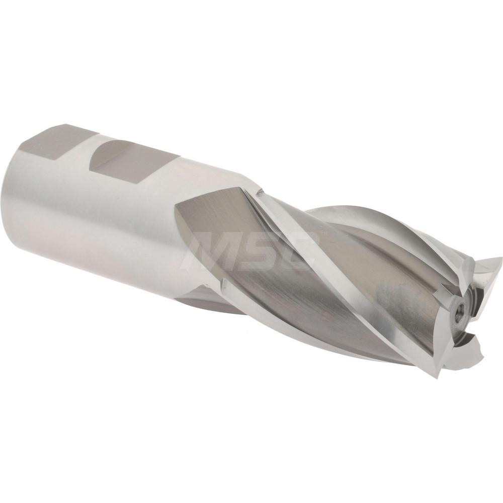 Hertel E1031913 Square End Mill: 1-1/4 Dia, 2 LOC, 1-1/4 Shank Dia, 4-1/2 OAL, 4 Flutes, High Speed Steel Image