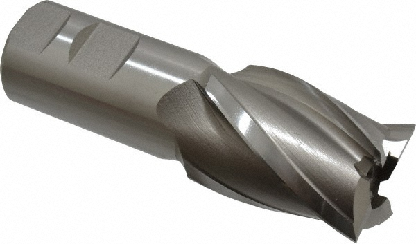 Hertel E1031132 Square End Mill: 1-1/2 Dia, 2 LOC, 1-1/4 Shank Dia, 4-1/2 OAL, 4 Flutes, High Speed Steel Image