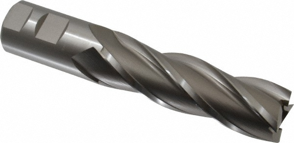 Hertel E1034116 Square End Mill: 1-1/4 Dia, 4 LOC, 1-1/4 Shank Dia, 6-1/2 OAL, 4 Flutes, High Speed Steel Image