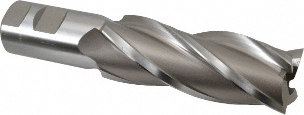 Hertel E1034132 Square End Mill: 1-1/2 Dia, 4 LOC, 1-1/4 Shank Dia, 6-1/2 OAL, 4 Flutes, High Speed Steel Image