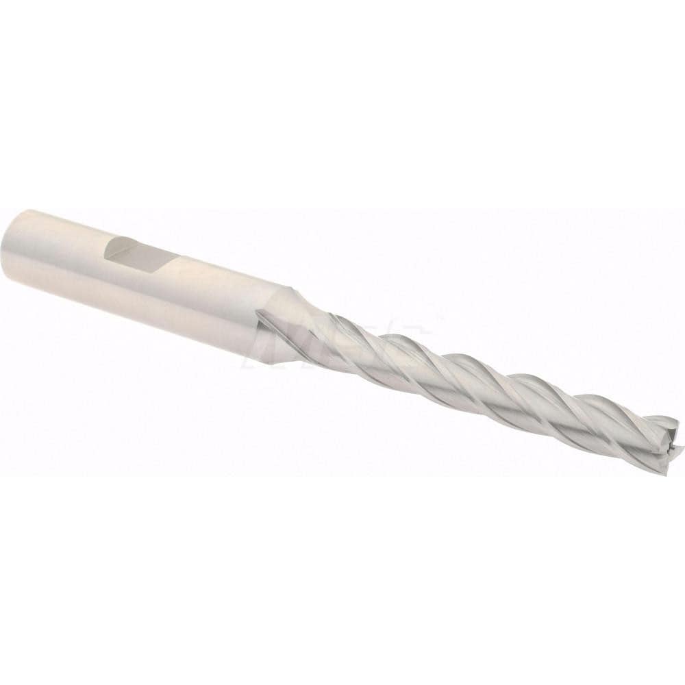 Hertel E1036016 Square End Mill: 1/4 Dia, 1-3/4 LOC, 3/8 Shank Dia, 3-9/16 OAL, 4 Flutes, High Speed Steel Image