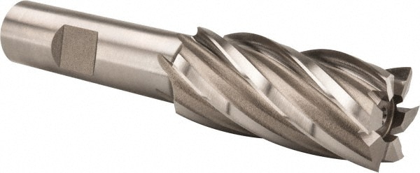 Hertel E1032908 Square End Mill: 7/8 Dia, 1-7/8 LOC, 5/8 Shank Dia, 4 OAL, 6 Flutes, High Speed Steel Image