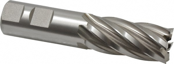 Hertel E1031966 Square End Mill: 29/32 Dia, 1-7/8 LOC, 7/8 Shank Dia, 4-1/8 OAL, 6 Flutes, High Speed Steel Image