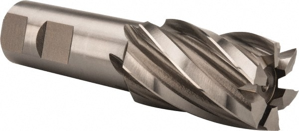 Hertel E1032901 Square End Mill: 1-1/4 Dia, 2 LOC, 1 Shank Dia, 4-1/2 OAL, 6 Flutes, High Speed Steel Image