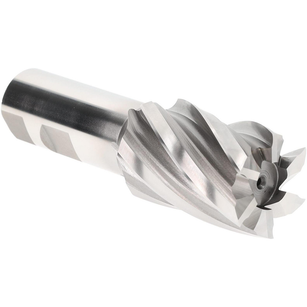 Hertel E1032124 Square End Mill: 1-3/8" Dia, 6 Flutes, 2" LOC, High Speed Steel, 30 &deg; Helix Image