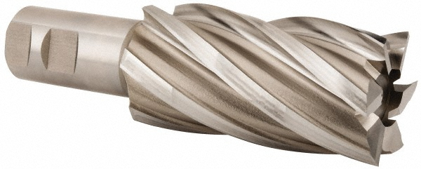 Hertel E1035200 Square End Mill: 2 Dia, 4 LOC, 1-1/4 Shank Dia, 6-1/2 OAL, 6 Flutes, High Speed Steel Image