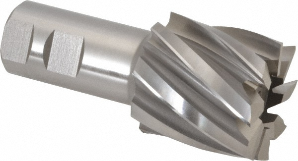 Hertel E1032914 Square End Mill: 2 Dia, 2 LOC, 1-1/4 Shank Dia, 4-1/2 OAL, 8 Flutes, High Speed Steel Image