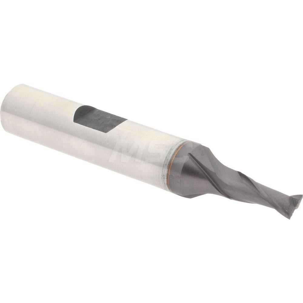 Hertel E7030012 Square End Mill: 3/16 Dia, 7/16 LOC, 3/8 Shank Dia, 2-5/16 OAL, 2 Flutes, Cobalt Image