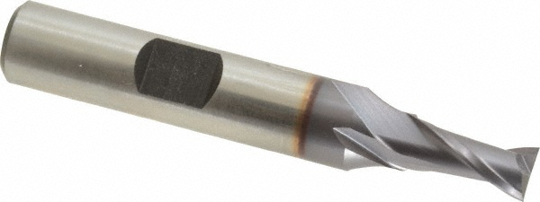 Hertel E7030016 Square End Mill: 1/4 Dia, 1/2 LOC, 3/8 Shank Dia, 2-5/16 OAL, 2 Flutes, Cobalt Image