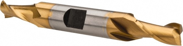 Hertel E8050018 Square End Mill: 9/32 Dia, 9/16 LOC, 3/8 Shank Dia, 3-1/8 OAL, 2 Flutes, High Speed Steel Image