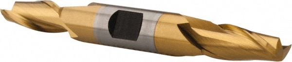 Hertel E8050026 Square End Mill: 13/32 Dia, 13/16 LOC, 1/2 Shank Dia, 3-3/4 OAL, 2 Flutes, High Speed Steel Image