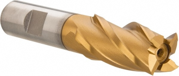 Hertel E8031909 Square End Mill: 3/4 Dia, 1-5/8 LOC, 5/8 Shank Dia, 3-3/4 OAL, 4 Flutes, High Speed Steel Image