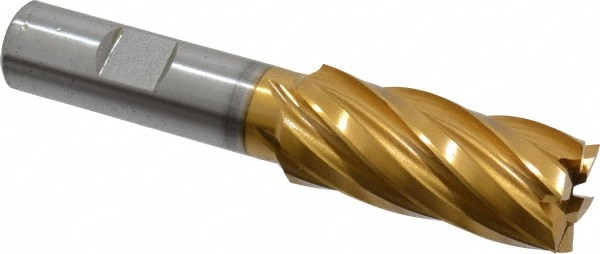 Hertel E8032052 Square End Mill: 13/16 Dia, 1-7/8 LOC, 5/8 Shank Dia, 4 OAL, 6 Flutes, High Speed Steel Image