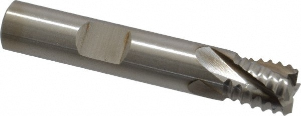 Hertel 41120379 Square End Mill: 3/8 Dia, 3/8 LOC, 3/8 Shank Dia, 2-5/32 OAL, 4 Flutes, Cobalt Image