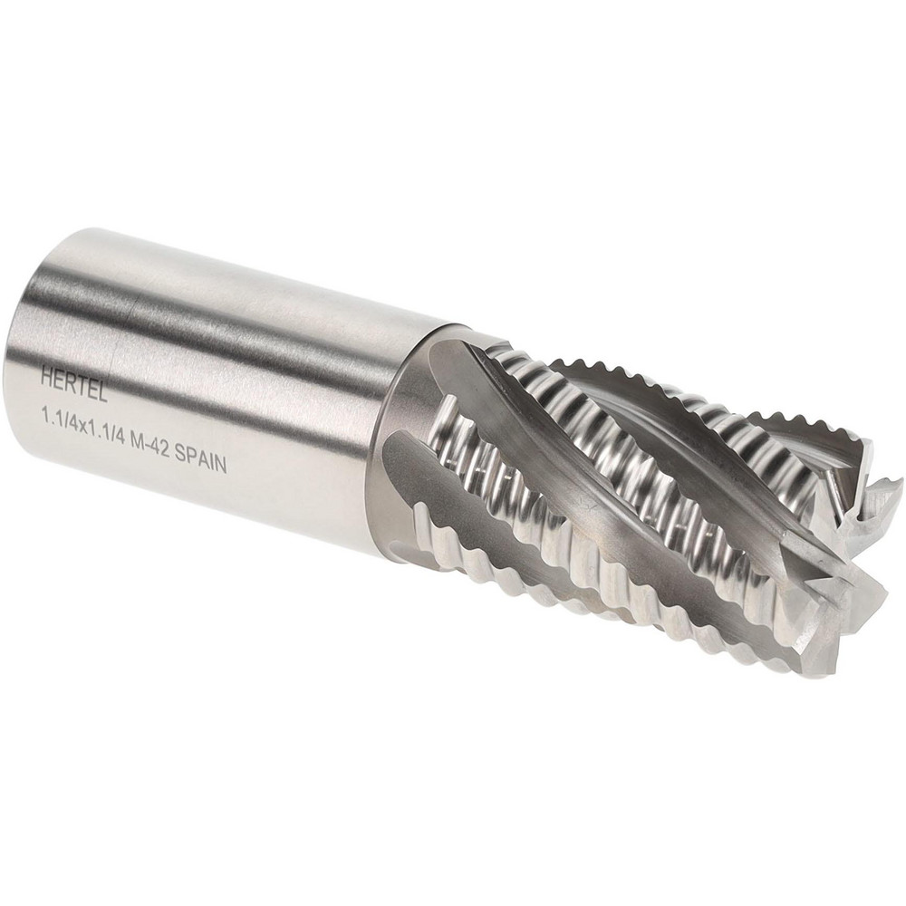Hertel 41120478 Square End Mill: 1-1/4" Dia, 6 Flutes, 2" LOC, Cobalt, 30 &deg; Helix Image