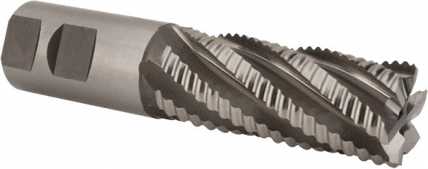 Hertel 41120486 Square End Mill: 1-1/4 Dia, 3 LOC, 1-1/4 Shank Dia, 5-1/2 OAL, 6 Flutes, Cobalt Image