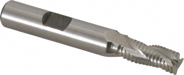 Hertel 41120502 Square End Mill: 5/16 Dia, 3/4 LOC, 3/8 Shank Dia, 2-1/2 OAL, 3 Flutes, Cobalt Image