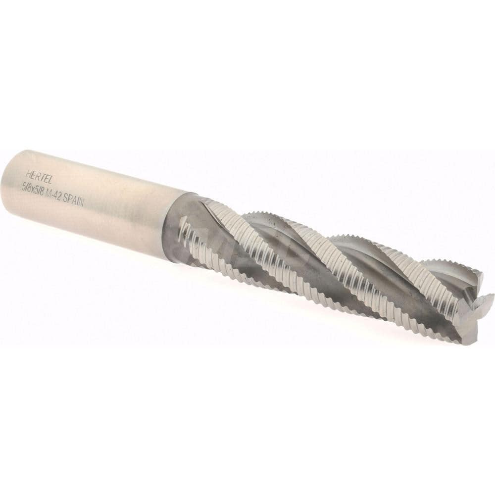 Hertel 41120544 Square End Mill: 5/8 Dia, 2-1/2 LOC, 5/8 Shank Dia, 4-5/8 OAL, 4 Flutes, Cobalt Image