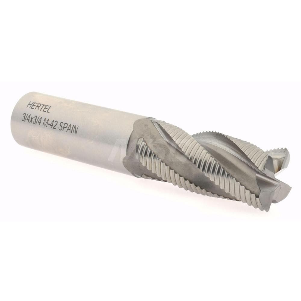 Hertel 41120551 Square End Mill: 3/4 Dia, 1-5/8 LOC, 3/4 Shank Dia, 3-3/4 OAL, 4 Flutes, Cobalt Image