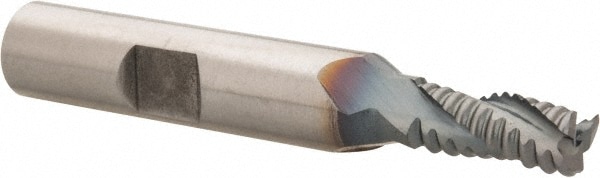 Hertel 62851860 Square End Mill: 1/4 Dia, 5/16 LOC, 3/8 Shank Dia, 2.125 OAL, 3 Flutes, Cobalt Image